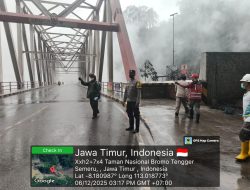 Letusan Sekunder Semeru, Polsek Candipuro Tutup Sementara Jembatan Besuk Kobokan