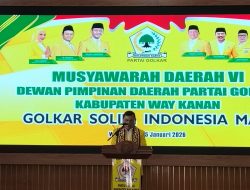 Musda VI Golkar Way Kanan, Hanan A. Rozak Tekankan Soliditas Kader