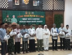 Brigif 9/DY/2 Kostrad Santuni Anak Yatim dan Buka Puasa Bersama Insan Pers