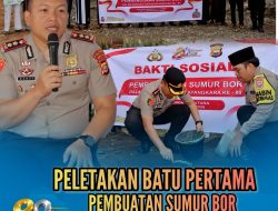 KAPOLRES BENGKULU UTARA LAKUKAN PELETAKAN BATU PERTAMA PEMBANGUNAN SUMUR BOR DI DESA GUNUNG SELAN, HADIRKAN MANFAAT NYATA BAGI MASYARAKAT